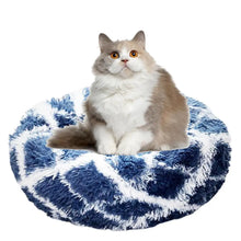 Load image into Gallery viewer, Round Dog Bed Soft Plush Pet Beds USB Heating Donut Round Beds for Dog Cat Comfortable House Pet Supplies Accessories
