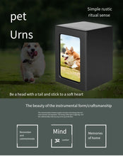 Load image into Gallery viewer, Wooden Pet Dog Cat Urn Photo Cinerary Casket Memorial Box urnen voor menselijk as  cat memorial
