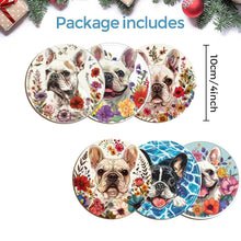 Load image into Gallery viewer, A set of 6-piece cute wooden round coasters with a little dog pattern is suitable for Thanksgiving and Mother&#39;s Day decoration
