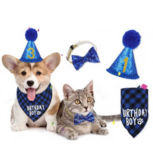 Load image into Gallery viewer, Pet Party Decoration Set Dog Birthday Triangle Scarf Hat Bow Tie Dog Birthday Decoration SuppliesDog Supplies для собак Cat
