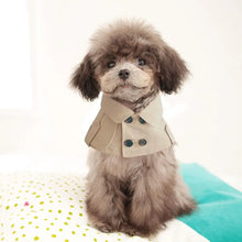 Load image into Gallery viewer, Fashion British Style Dog Cloak Windbreaker CorgiFrench Bulldog Pet Dog Bib Pet Clothing Cape Pets Costume Trench For Small Dog
