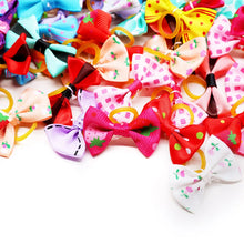 Load image into Gallery viewer, Dog Bow 200PCS Hair Accessories Cute Puppy Bow Handmade Removable Bow With Rubber Band For Dogs and Cat Wholesale Pet Supplies
