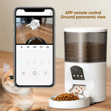 Load image into Gallery viewer, 3MP Full HD Automatic AI Smart Security PTZ CCTV Camera Feeder for Multi-Pets Cat/Dog Indoor Battery &amp; Network Food Dispenser
