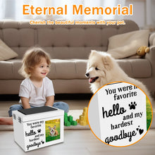 Load image into Gallery viewer, Wood Pet Memorial Urn DogCremation Urn with Photo Frame Key and Lock Personalized Pet Keepsake Memory Box for Dog or Cat Ashes

