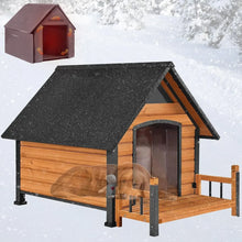 Load image into Gallery viewer, Dog House Outdoor, Insulated Kennel Outside for Large Breed, Weatherproof Shelter with Anti-Chewing Iron Frame
