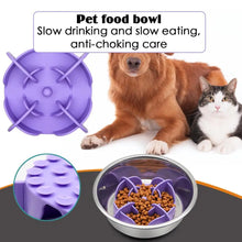 Load image into Gallery viewer, Pet Bowl Slow Feeder | Silicone Dog Slow Feeder Bowl Large Breed | Pet Slower Food Feeding Dishes Interactive Bloat Stop Dog Bow
