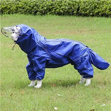 Load image into Gallery viewer, Pet dog, big dog, medium to large dog, golden haired Samoyed, Alaska, all inclusive raincoat, hooded bag, tail rain gear
