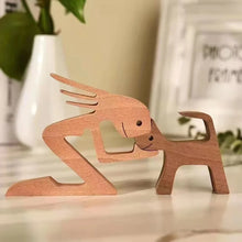 Load image into Gallery viewer, 1PCS Free Personalized Wooden Dog Human Memorial Gifts Custom Wooden Carving for Dog Lover Loss Sympathy Gift Remembrance Gifts
