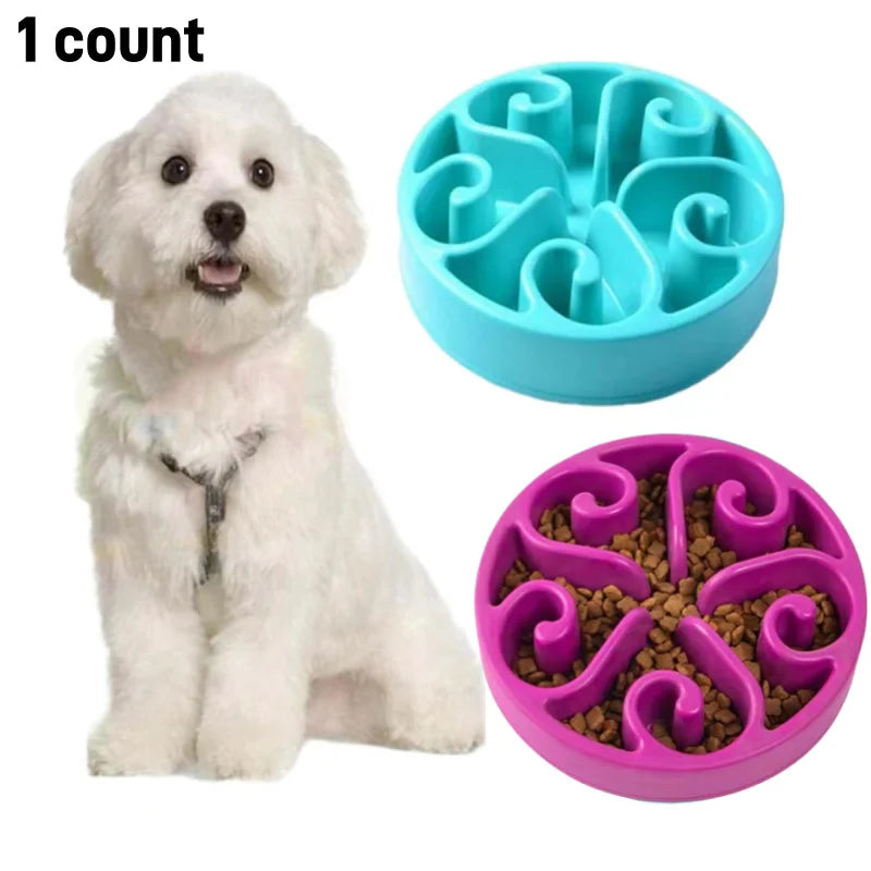 Slow Feeder Dog Bowl - Healthy Eating and Digestion Solution with Bloat Stop Design for Reduced Gulping and Choking