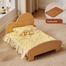 Load image into Gallery viewer, Wooden Dog Bed Four Seasons Universal Teddy Small Dog Summer Special Bed Suspended Off-the-und Pet Wood Bed
