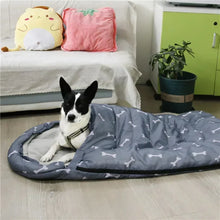 Load image into Gallery viewer, Dog Sleeping Bag Bone Pet Sleep Mat Outdoor Camping Warm Kennel Pad Dog Bed Blanket dog beds for medium dogs pet supplies puppy
