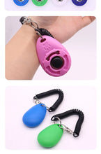 Load image into Gallery viewer, Dog Training Clicker Pet Cat Dog Click Trainer Various Style Aid Adjustable WristStrap Sound Key Chain Dog Repeller Pet Product
