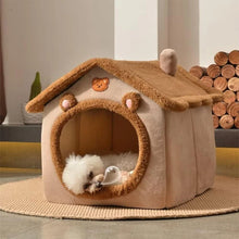 Load image into Gallery viewer, Foldable Pet House Removable Washable Cat House Puppy Cave Sofa Pet Bed House for Extra Small Dogs and Small and Medium Cats
