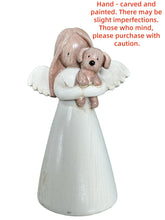 Load image into Gallery viewer, Angel Dog Memorial Figurine Resin Statue, Guardian Angel Holding Puppy Design, Pet Loss Sympathy Gift for Desk
