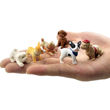 Load image into Gallery viewer, 6pcs Little Dog Puppy Miniature Figurine Cartoon Animal Character Fairy Garden Home  Ornament Desk Decoration DIY Accessory
