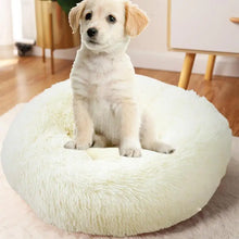 Load image into Gallery viewer, Round Dog Bed Soft Plush Pet Beds USB Heating Donut Round Beds for Dog Cat Comfortable House Pet Supplies Accessories
