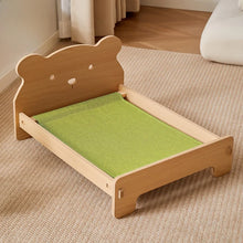 Load image into Gallery viewer, Wooden Dog Bed Four Seasons Universal Teddy Small Dog Summer Special Bed Suspended Off-the-und Pet Wood Bed
