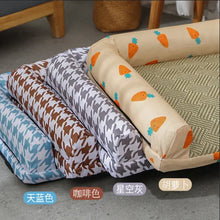 Load image into Gallery viewer, The Cat and Dog House Uses Large Straw MATS, Cat Beds, Ice Beds, Semi-disassembled and Washed Bamboo Mat MATS Pet Ice Pad
