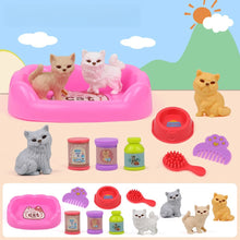 Load image into Gallery viewer, Cute Dog Pet Basket Family Toys Dog Doll Set Dog Cage Toys Scene Playing Toys Christmas Decoration Kids Pretend Play Gifts
