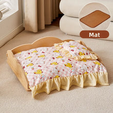 Load image into Gallery viewer, Wooden Dog Bed Four Seasons Universal Teddy Small Dog Summer Special Bed Suspended Off-the-und Pet Wood Bed
