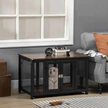 Load image into Gallery viewer, PawHut HeavyDuty Dog Crate Furniture Large Spacious Interior for Medium Dogs Brown Black

