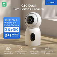 Load image into Gallery viewer, IMILAB New Indoor Camera C30 Dual 3K Lens WiFi 6 5G 360° PTZ Local AI Detection for Baby/Pet/Noise Night Vision Human Tracking
