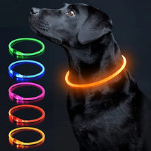 Load image into Gallery viewer, Luminous Dog Collar Light Charge Cat Necklace, Led Fashion Flashing DIY Glowing Safety Collar for Dogs Nighttime Pet Accessorie
