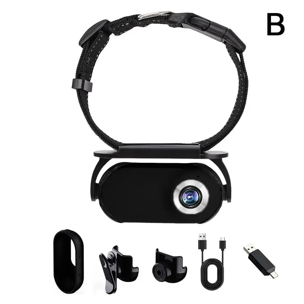 Pet Collar Camera For Pet Cameras & Monitors 360-degree Rotation 120-degree Wide-angle Mini Body Outdoor Portable Pocket Ca Z6E0