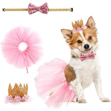 Load image into Gallery viewer, Pet Birthday Party Set Skirt Hat Bowtie for Dogs Gift Celebrating Pet Products Supplies All for Pets Puppy Cats Party Wholesale
