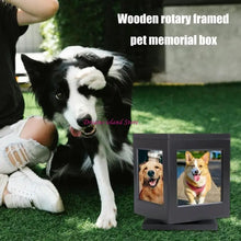 Load image into Gallery viewer, Pet Memory Cremation Box with Rotating Photo Frame Practical Dog Cremation Box HX6C
