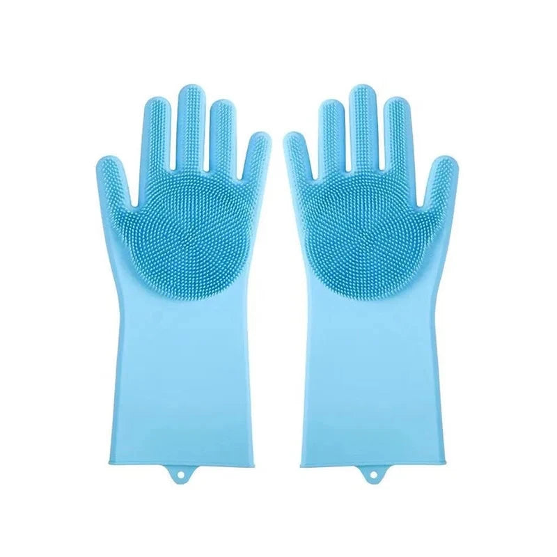 Pet Grooming Bathing Gloves Dog Cat Bathing Shampoo Massaging Cleaning Cleanner Sponge Silicon Hair Removal Glove