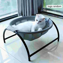 Load image into Gallery viewer, Cat Bed Stable Structure Detachable Excellent Breathability Easy Assembly Indoors Outdoors Free-Standing Sleeping Pet Hammock

