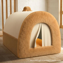 Load image into Gallery viewer, Four season universal, removable, washable, medium-sized, bear dog house, enclosed, safe dog house, pet bed
