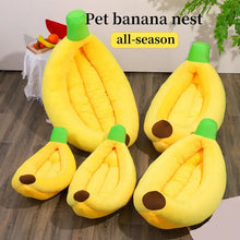 Load image into Gallery viewer, Dogs Bed Cozy Banana Shaped Nest Pets Bed Durable Detachable &amp; Washable Plush Warm Sanctuary for Small/Medium/large Dogs &amp; Cats
