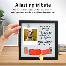 Load image into Gallery viewer, Pet Memorial Frame Solid Wood Pet Sympathy Photo Frame With Clip Hanging Dog Cat Loss Frame Postcard Photo Desktop Decoration
