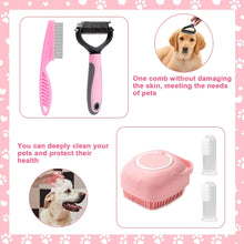 Load image into Gallery viewer, 8-piece dog brush grooming set, pet self-cleaning set, with pet nail clippers and files, flea comb, pet shampoo bath brush, pet
