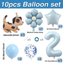 Load image into Gallery viewer, 1 set of dog pet themed birthday balloon decoration set, daisy, husky, spotted dog, sausage, dog, bago, aluminum foil balloon
