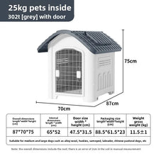 Load image into Gallery viewer, Large Waterproof Outdoor Dog House - Detachable &amp; Washable Dog Cage for Medium/Large Breeds, All-Weather Shelter
