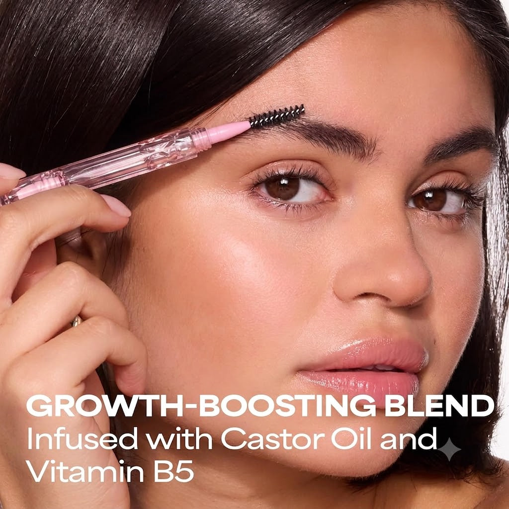 XtendBrows Shape & Sculpt Brow Pencil - Medium To Dark - Natural Look Eyebrow Filler Pen with Triangle Tip & Spoolie - Long-Wearing Definer for Fuller Natural Brows - Vegan & Cruelty Free