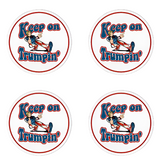 4 Pack Mini Keep Trumpin Sticker Decal Donald Trump Hard Hat Pack President USA
