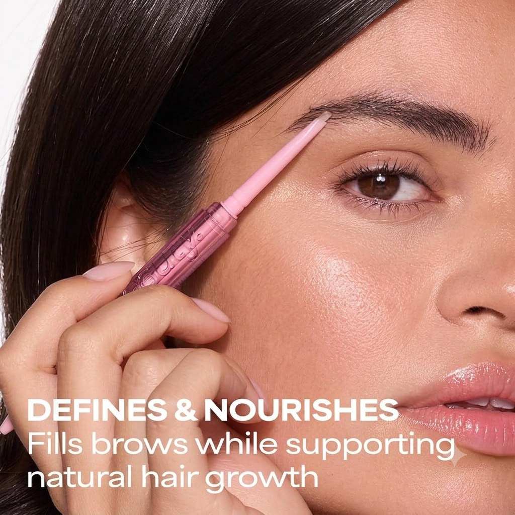 XtendBrows Shape & Sculpt Brow Pencil - Medium To Dark - Natural Look Eyebrow Filler Pen with Triangle Tip & Spoolie - Long-Wearing Definer for Fuller Natural Brows - Vegan & Cruelty Free