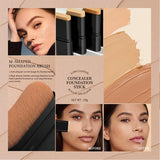 Face Foundation Contour Stick Long-wear Lightweight Brighten Stick Blemish Contouring Face Concealer Beauty Makeup 05#DEEP WHEAT COLOR