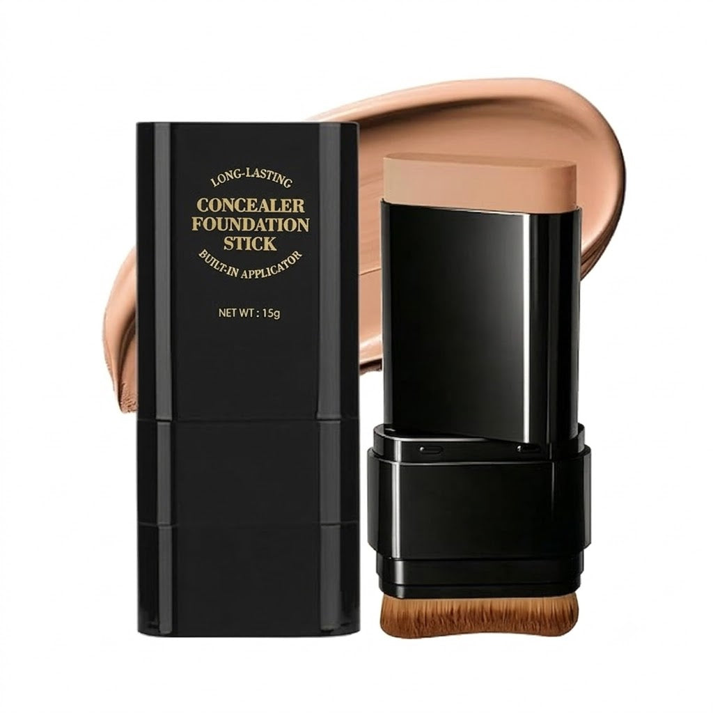 Face Foundation Contour Stick Long-wear Lightweight Brighten Stick Blemish Contouring Face Concealer Beauty Makeup 05#DEEP WHEAT COLOR