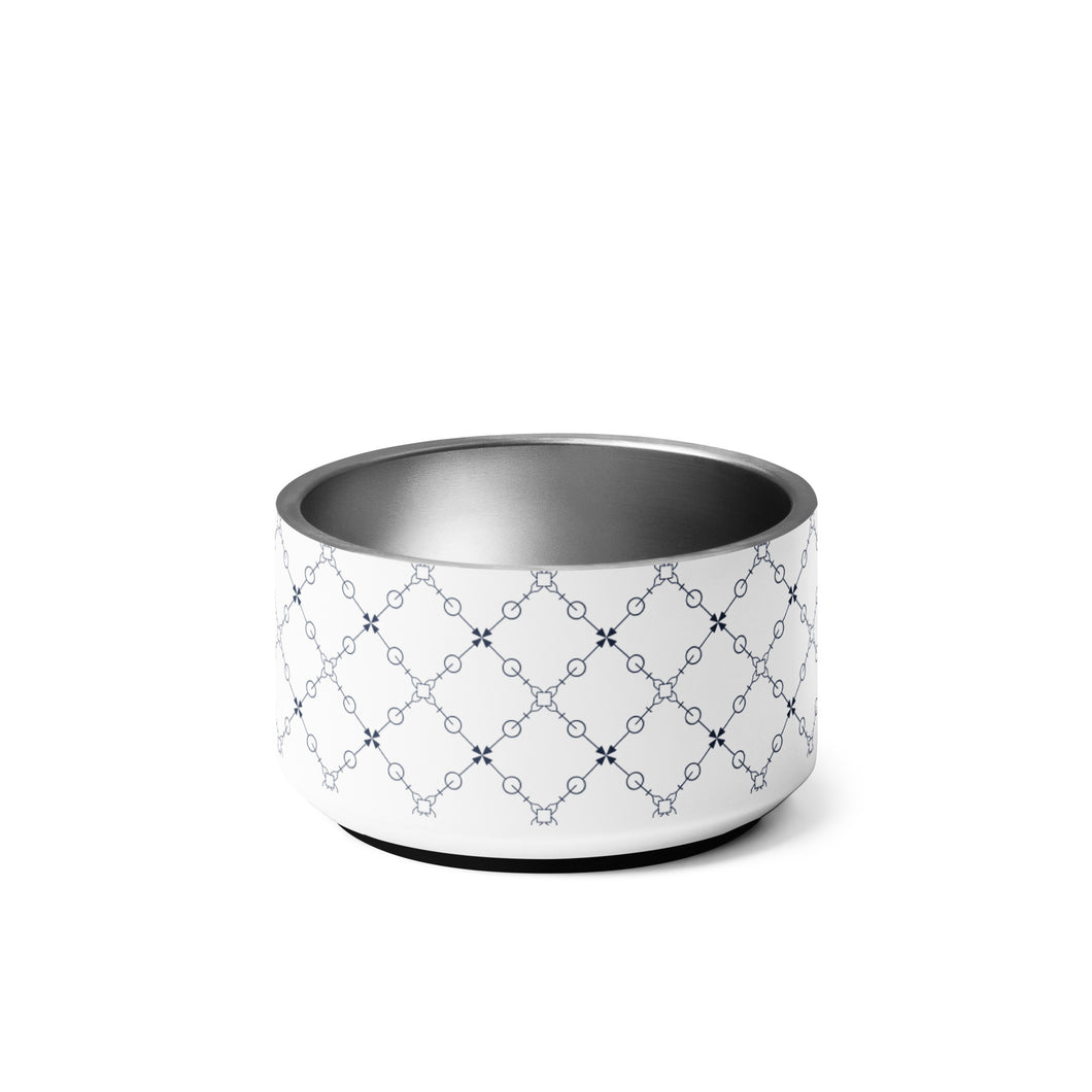 Luxury Pattern Stainless Steel Pet  Bowl
