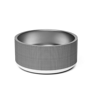 Checkered Pattern Stainless Steel Pet Bowl