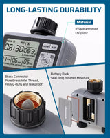 DEWENWILS Sprinkler Timer 2 Zone, Programmable Water Timer, Control Drip