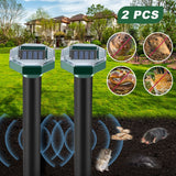 Solar Ultrasonic Animal Repeller Garden Pest Repellent Dog Cat Rabbit Raccoon US