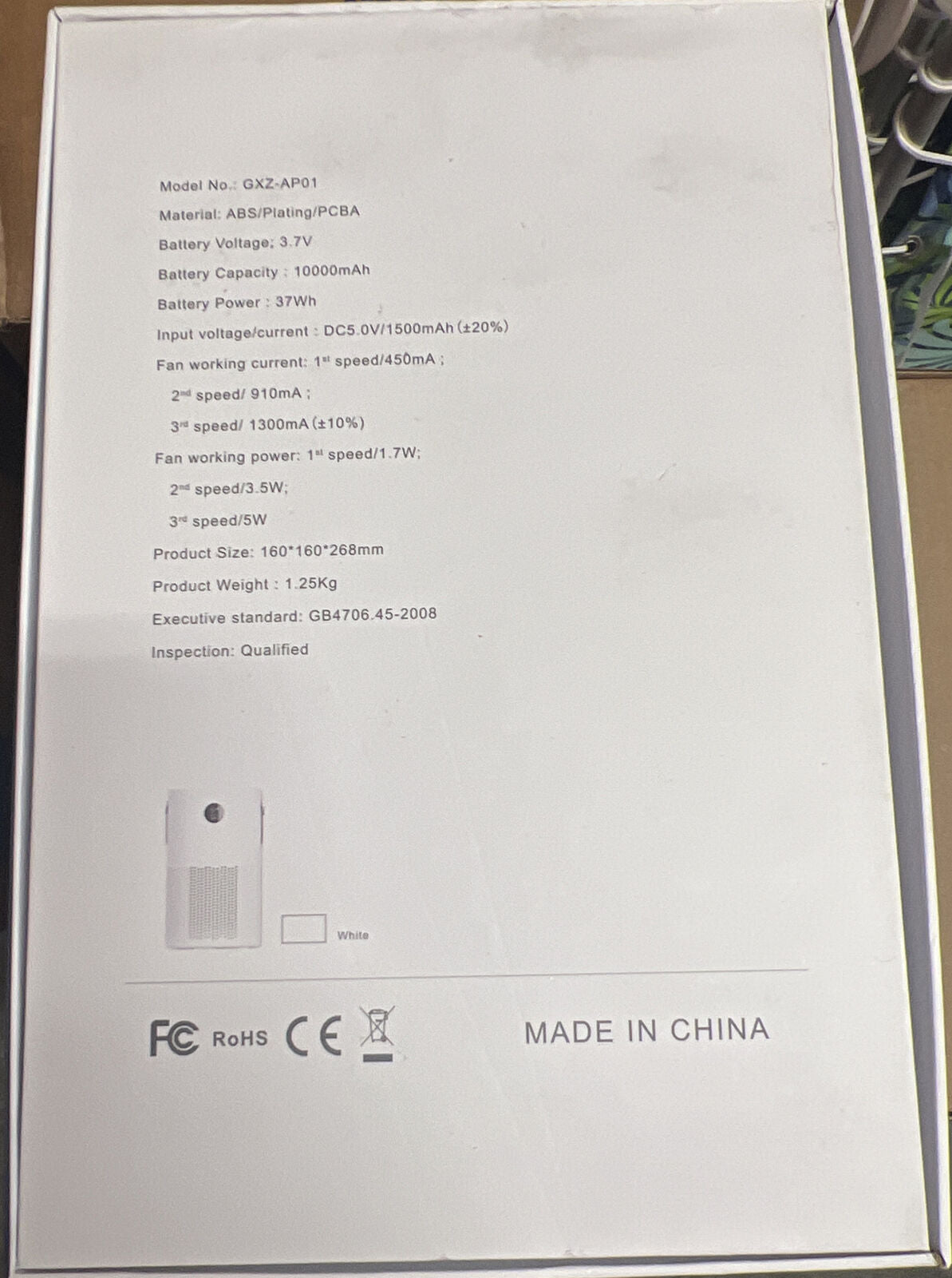 PROTON A Tested Pure Pro GXZ AP01 Portable Air Purifier True HEPA Filter New!!!!