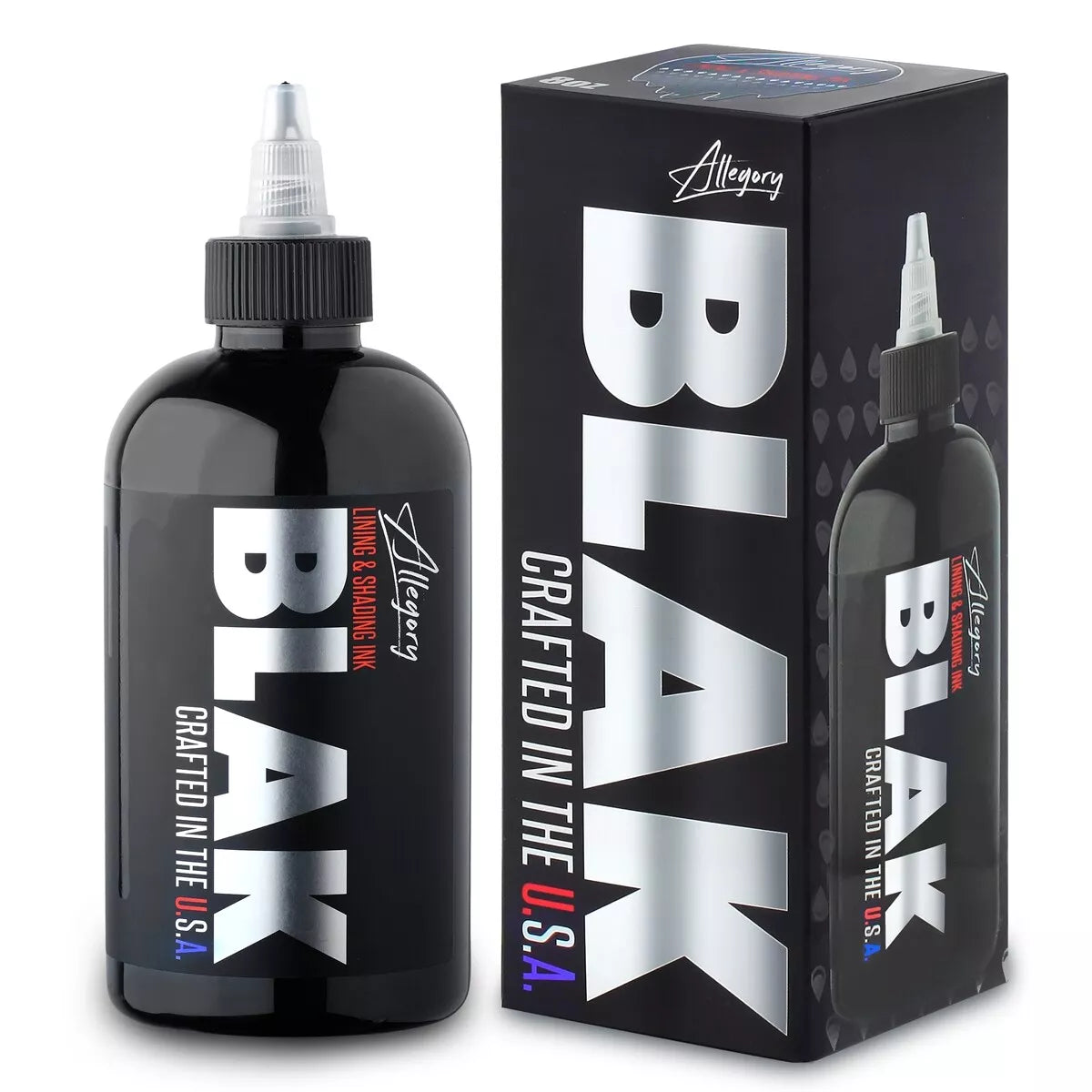 ALLEGORY Black Shading 8oz + Suicide Darker Black 1oz Tattoo Ink Set