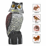 Large head owl decoy Protect garden Yard Pest Repellent Bird Scarecrow outdoor